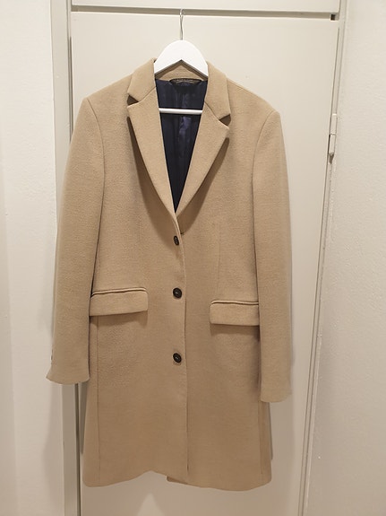 Beige miesten takki, välikausitakki, talvitakki, pitkä takki