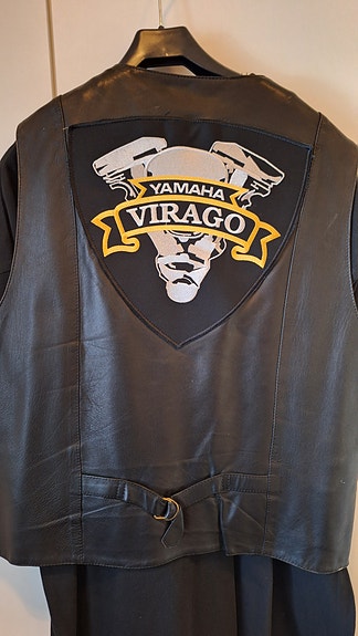 Yamaha Virago nahkaliivi musta