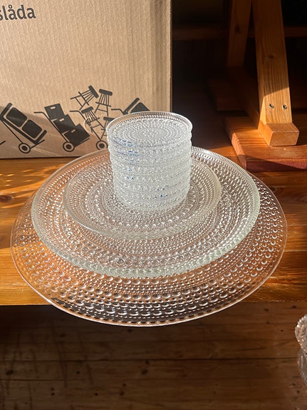 Iittala Kastehelmi lasilautasset kirkas