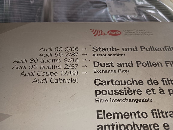 Audi 80 -90-quatro raitisilmasuodin