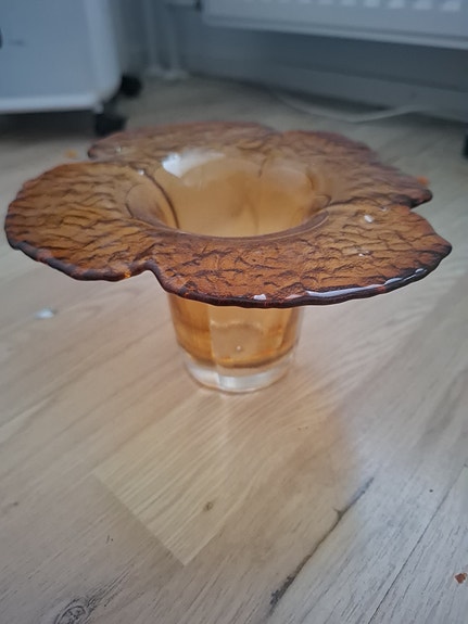 Iittala lasimaljakko ruskea