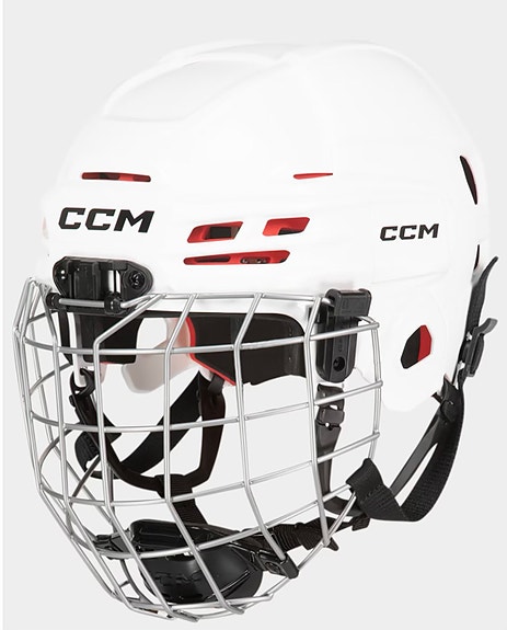 CCM Htc 70 Combo Yt 26/27, jääkiekkokypärä lasten - Valkoinen