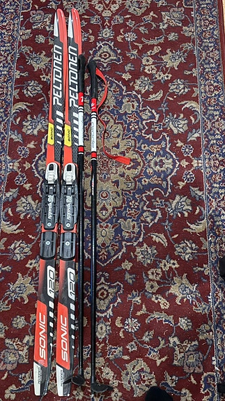 120cm peltonen sukset+sauvat+monot