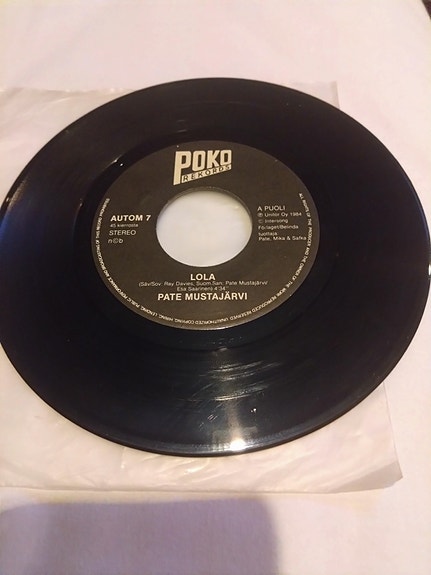 7 Kpl Pate Mustajärvi & Popeda 7" Single