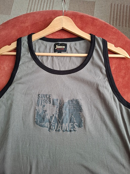 James Original, miesten hihaton paita, vintage, XXL,