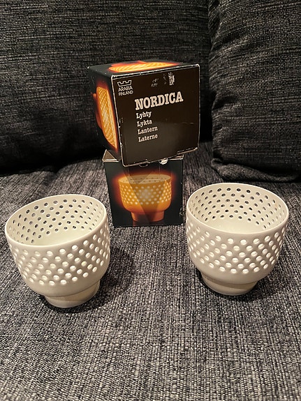 Arabia Nordica kynttilälyhty (2 kpl)