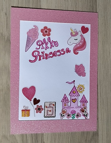 Pikku Prinsessa unelmoi - Uniikki kortti