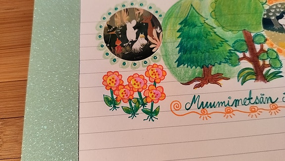Iso Muumimetsän taikaa - Uniikki onnittelu kortti