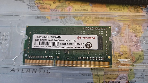 Transcend TS256MSK64W6N RAM-muisti 2GB DDR3L 1600MHz SO-DIMM