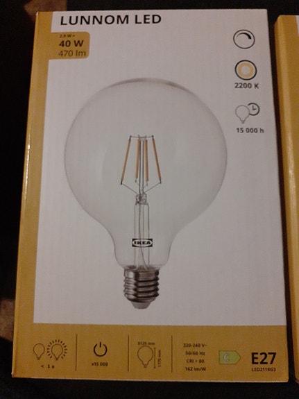 1-2 kpl Lunnom Led isot lamput 40w 470 lm 4e/kpl