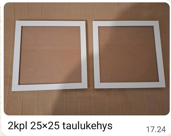 4 kpl valkoisia puisia taulunkehyksiä