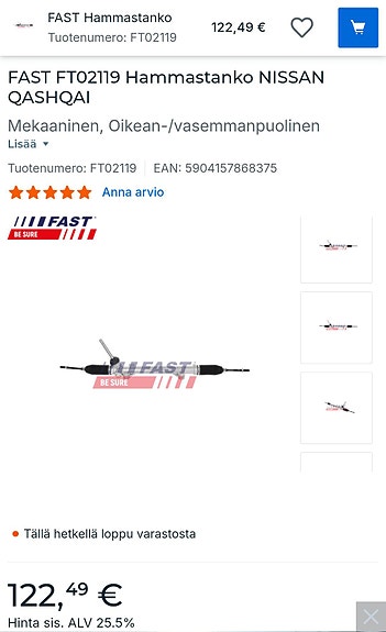 Nissan Gashgai Hammastanko