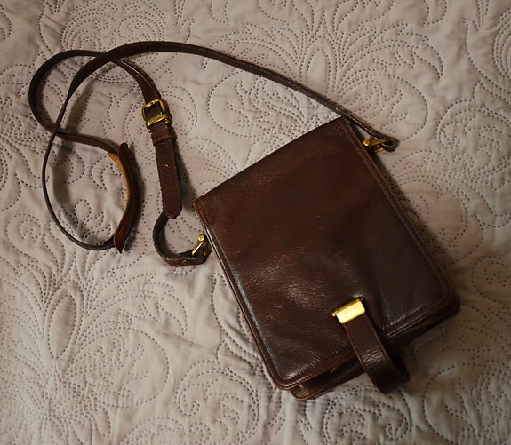 Three bags vintage nahkalaukku