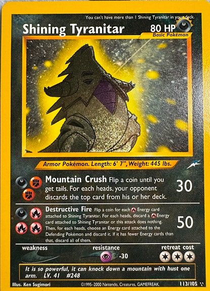 Ostetaan: Tyranitar eng kielisiä pokemon kortteja
