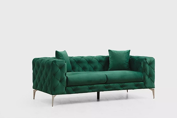 2-istuttava sohva, vihreä, 197 cm leveä, mukava, moderni