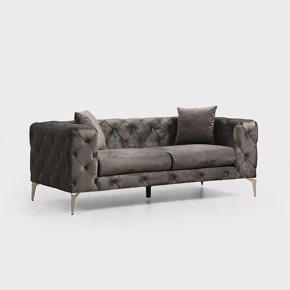 2-istuttava sohva, antrasiitti, 197 cm leveä, kestävä, mukava