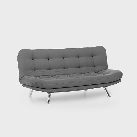3-istuttava vuodesohva, harmaa, 200 cm leveä, kestävä, helppohoitoinen