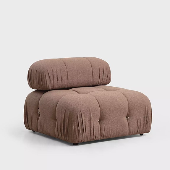 1-istuttava sohva, ruskea, 95 cm x 95 cm x 75 cm, mukava, kestävä, tyylikäs