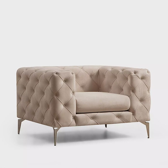 Nojatuoli, ecru, 108 cm leveä, mukava, kestävä