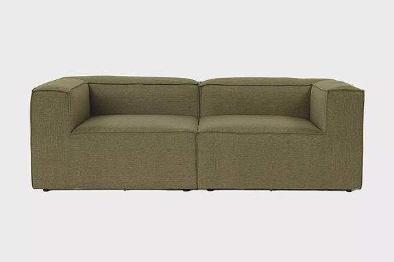 2-istuttava sohva, vihreä, 214 cm leveä, tyylikäs, mukava
