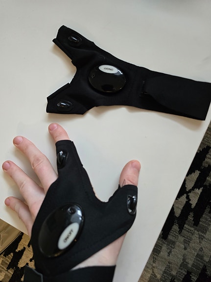 Taskulamppu hanskat / flashlight gloves