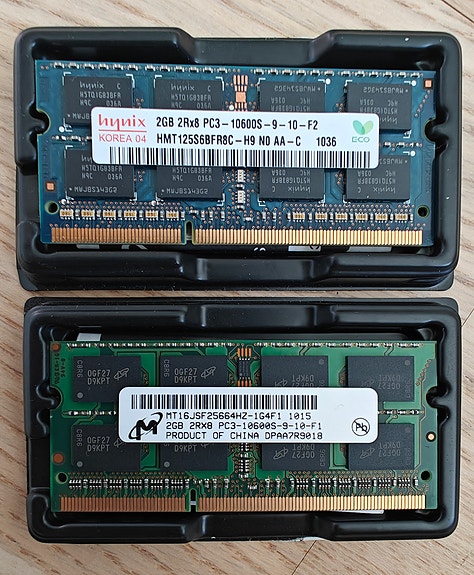 2kpl x 2Gt DDR3 SO-DIMM RAM-muistit
