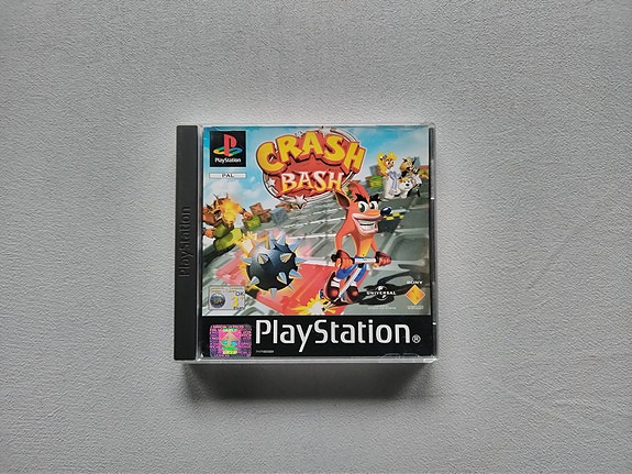Jaquette Arrière Crash Bash Platinum PS1 - Etat Correct - Pour Collection