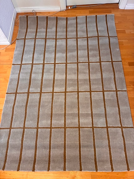 Marimekko Tiiliskivi matto 140x200 cm pronssi/keltainen