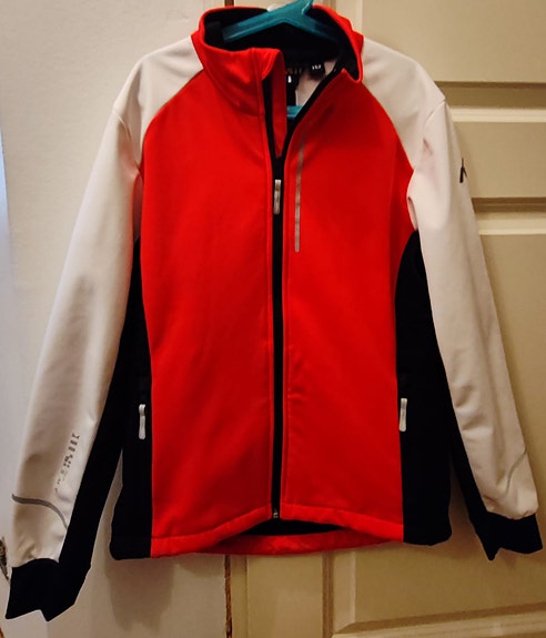 Rukka lasten softshell-asu takki ja housut koko 152 punainen musta