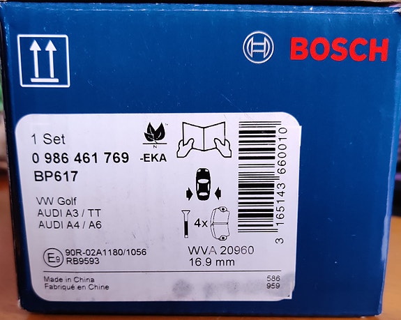 Bosch takajarrupalat VW, Audi, Seat, Skoda
