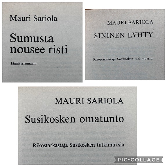 Mauri Sariola -kirjoja