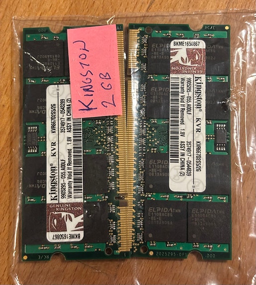 Kingston RAM-muisti 2 GB 2 kpl
