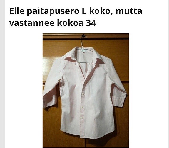 Elle lyhythihainen paitapusero koko 34