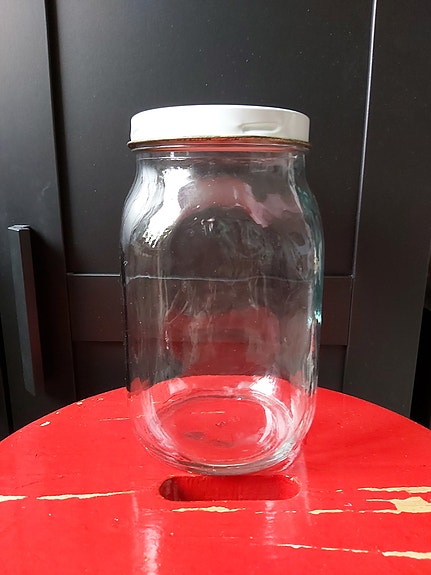 Vanha Riihimäen lasitölkki 2 l