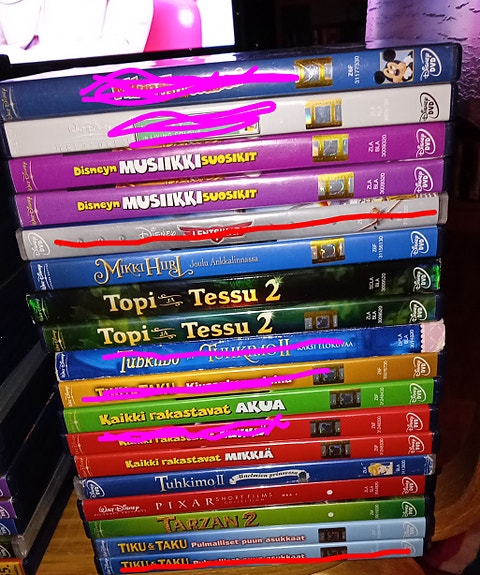 Disney/Disney Pixar dvd levyjä (katso lista)