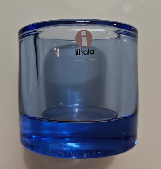 Iittala Kivi tuikku vedensininen