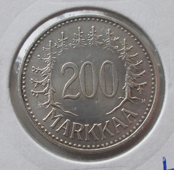 Suomi, 200 Markkaa 1956, Hopeaa