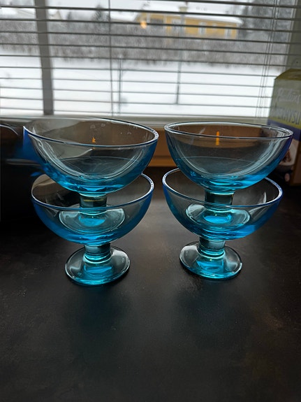 Iittala jälkiruokakulhot vaaleansininen