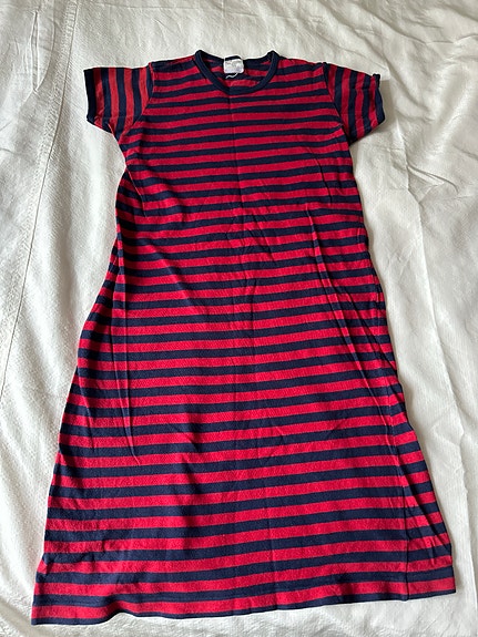 Vintage Marimekko Yöpaita, tasaraita 110cm