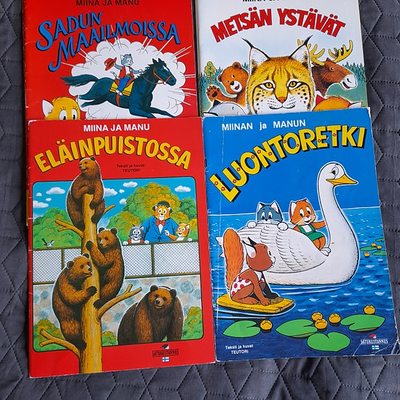Miina ja Manu kirjoja 3 €/kpl, 4 kpl erilaisia jäljellä