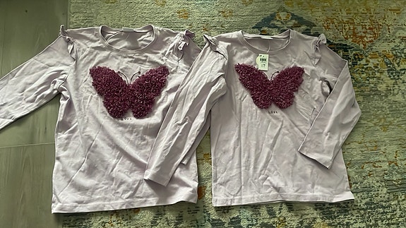 Lindex pitkähihainen uusi paita 116 puuvilla tytöt