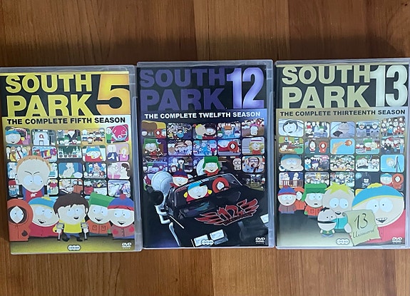 South Park kaudet 5 ja 12 3 dvd/boksi