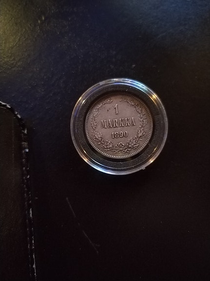 Suomi, 1 markka 1890 hopeakolikko. Coin