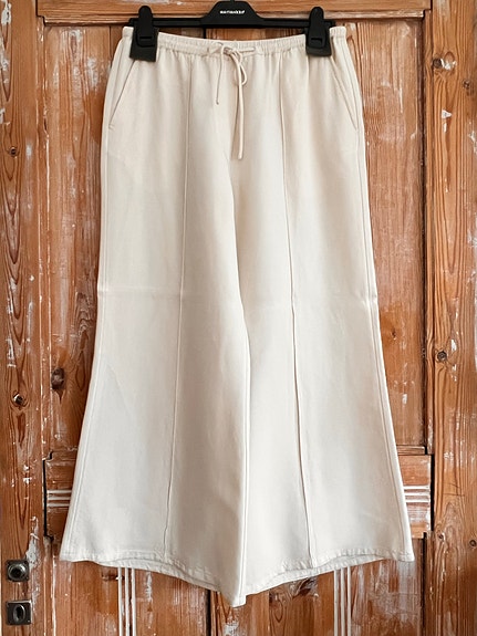 ARKET Kick Flare Drawstring Trousers, Off white, 40, uudet