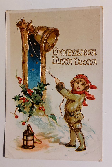 Joulun ja uuden vuoden kortteja vuosikymmenien takaa
