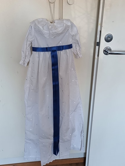 Unisex kastepuku valkoinen kangas one size