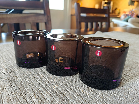 Iittala x Marimekko Kivi-tuikut, ruskea 3 kpl