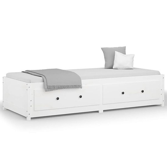vidaXL Sohvasänky valkoinen 90x190 cm Single täysi mänty(sku821595