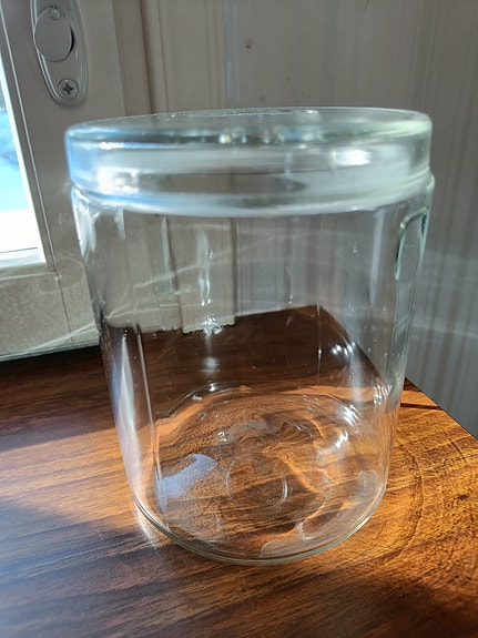 IITTALA, VANHA LASIPURKKI / SÄILYTYSPURKKI