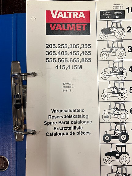 Valtra Valmet varaosaluettelo traktoreille